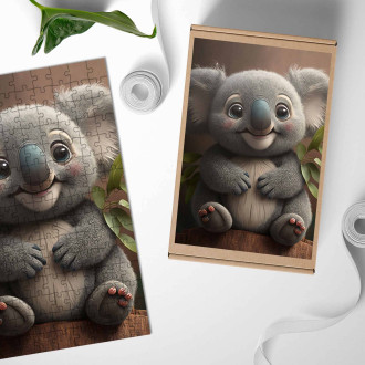 Dřevěné puzzle Roztomilá animovaná koala 2