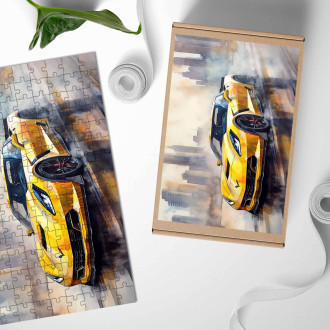 Dřevěné puzzle Chevrolet Corvette Z06 1