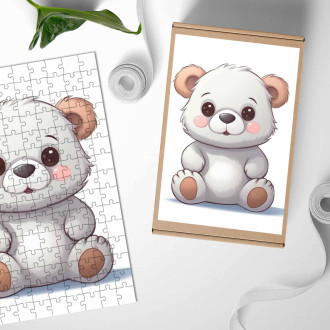 Dřevěné puzzle Kreslený Medvídek