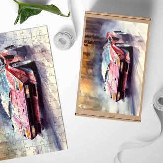 Dřevěné puzzle Lamborghini Countach