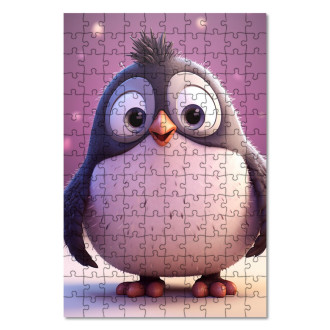 Dřevěné puzzle Roztomilý animovaný tučňák