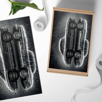 Dřevěné puzzle Mercedes Benz 300SL Gullwing