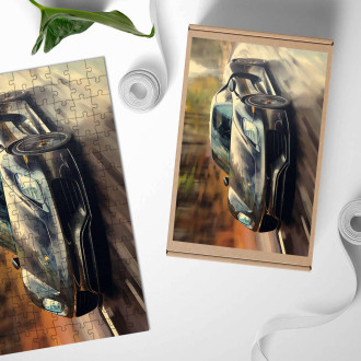 Dřevěné puzzle Porsche 918 Spyder