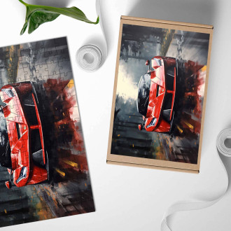 Dřevěné puzzle Ferrari LaFerrari
