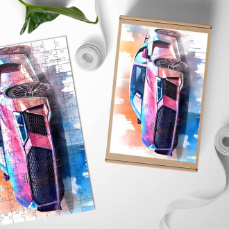 Dřevěné puzzle Audi R8