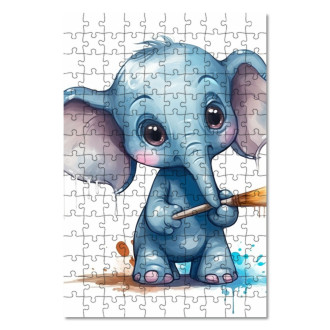 Dřevěné puzzle Kreslený Slon