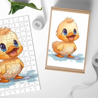 Dřevěné puzzle Kreslené Kachňátko