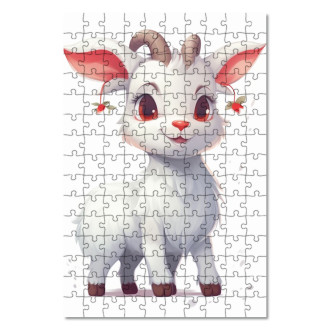Dřevěné puzzle Kreslená Koza