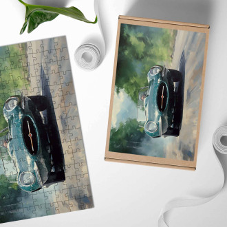 Dřevěné puzzle Jaguar XKSS