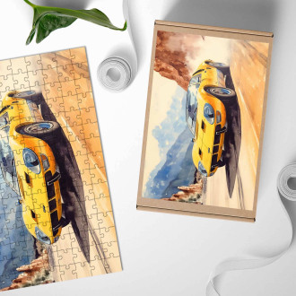 Dřevěné puzzle Lamborghini Miura