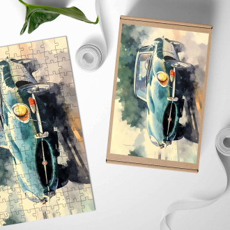 Dřevěné puzzle Jaguar E-type Coupe 2
