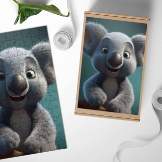 Dřevěné puzzle Roztomilá animovaná koala