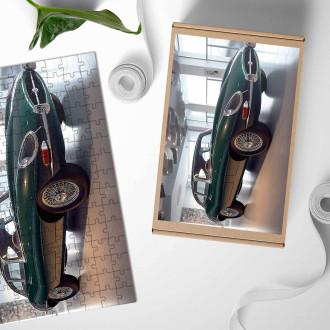 Dřevěné puzzle Jaguar E-type Coupe 1