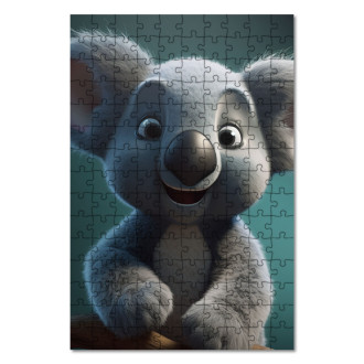 Dřevěné puzzle Roztomilá animovaná koala