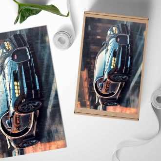Dřevěné puzzle Bugatti La Voiture Noire