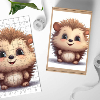 Dřevěné puzzle Kreslený Ježek