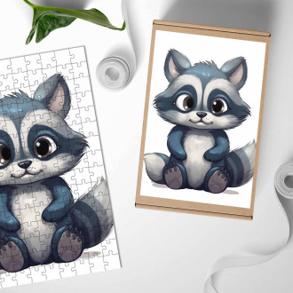 Dřevěné puzzle Kreslený Mýval