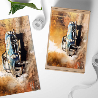 Dřevěné puzzle Mercedes Benz 300SL