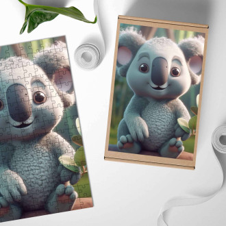 Dřevěné puzzle Roztomilá animovaná koala 1
