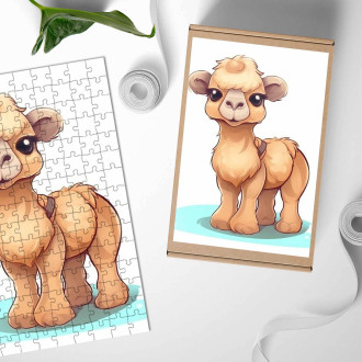 Dřevěné puzzle Kreslený Velbloud