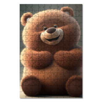 Dřevěné puzzle Roztomilý animovaný medvěd