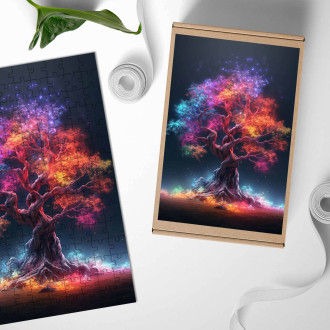 Dřevěné puzzle Vesmírný strom