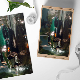 Dřevěné puzzle Jaguar E-type Coupe