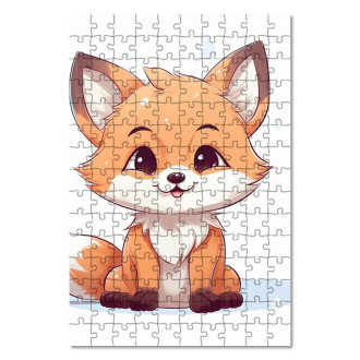 Dřevěné puzzle Kreslená Liška