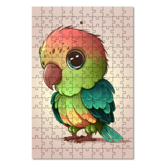 Dřevěné puzzle Kreslený Papoušek
