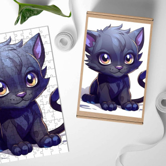 Dřevěné puzzle Kreslený Černý Panter