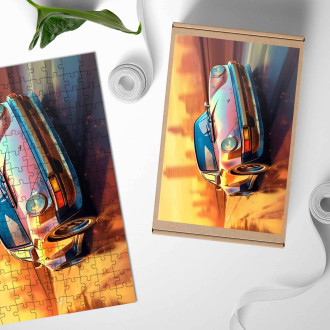 Dřevěné puzzle Porsche 911 Turbo