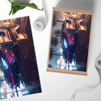 Dřevěné puzzle Lamborghini Aventador