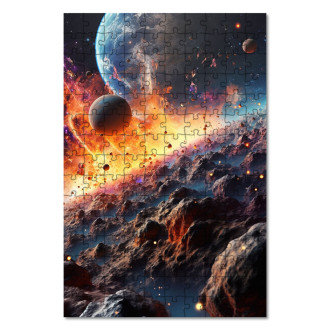 Dřevěné puzzle Exploze planet 1