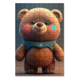Dřevěné puzzle Roztomilý animovaný medvídek