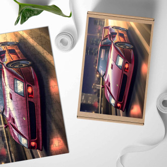 Dřevěné puzzle Ferrari F40 1