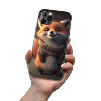 Kryt na mobil Roztomilá animovaná liška 1