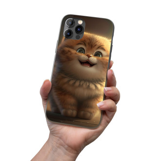 Kryt na mobil Roztomilá animovaná kočka 3