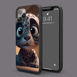Kryt na mobil Roztomilý animovaný sněžný leopard