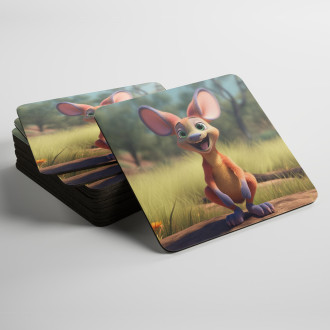 Podtácky Roztomilý animovaný klokan