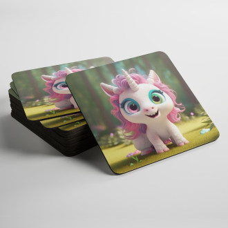Podtácky Roztomilý animovaný jednorožec 2
