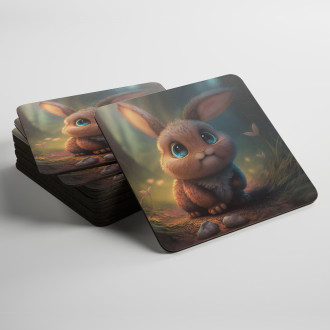 Podtácky Roztomilý animovaný králík