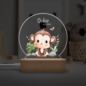 Dětská lampička opička v jungli