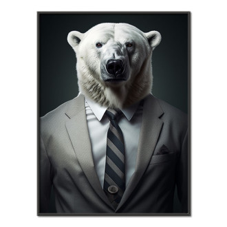 lední medvěd v obleku a kravatě