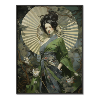 geisha s vějířem