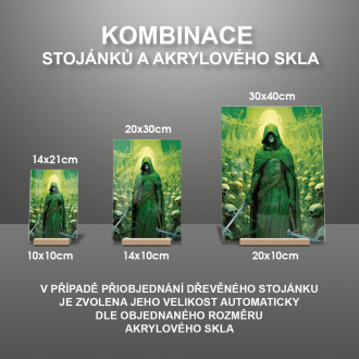 Akrylové sklo kostlivec a vojáci smrti