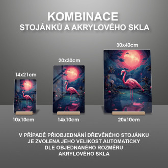 Akrylové sklo plameňák na slunci