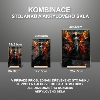 Akrylové sklo žena temný anděl