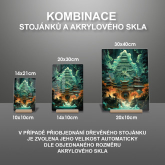 Akrylové sklo starověká čínská panská krajina