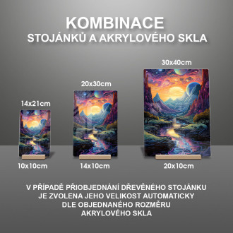Akrylové sklo vesmírná krajina s řekou