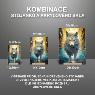 Akrylové sklo vlk v městě budoucnosti